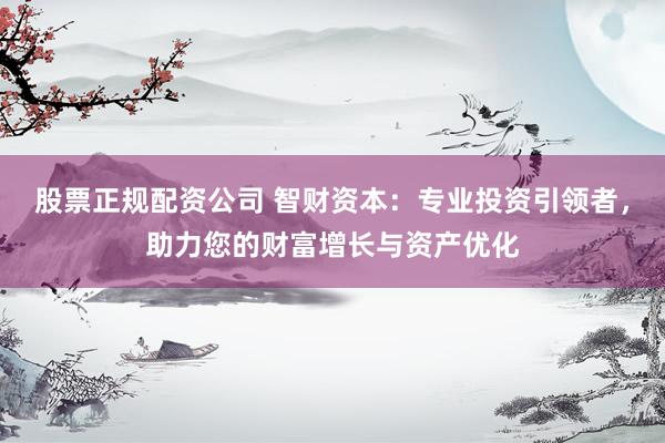 股票正规配资公司 智财资本：专业投资引领者，助力您的财富增长与资产优化