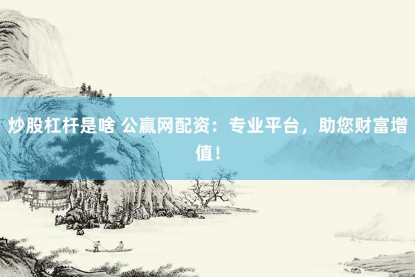 炒股杠杆是啥 公赢网配资：专业平台，助您财富增值！