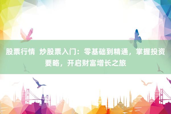 股票行情  炒股票入门：零基础到精通，掌握投资要略，开启财富增长之旅