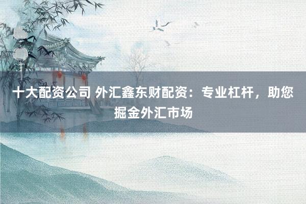 十大配资公司 外汇鑫东财配资：专业杠杆，助您掘金外汇市场